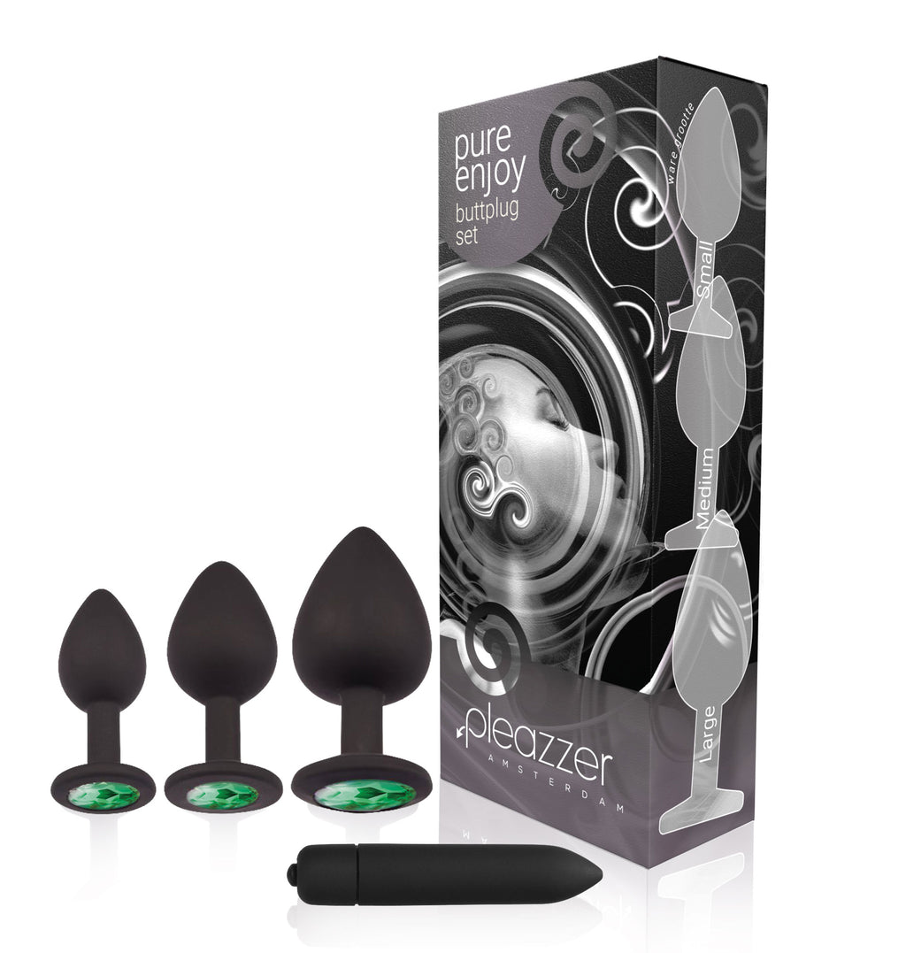 Luxe siliconen buttplug set voor vrouwen - Inclusief bullet vibrator